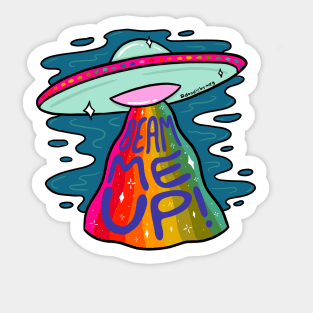 Beam Me Up Sticker